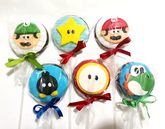 Confeitos de Açúcar 5cm Super Mario Bros