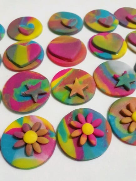 Confeitos de Açúcar 3cm Tie Dye