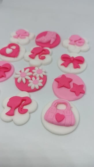 Confeitos de açúcar 3cm Barbie