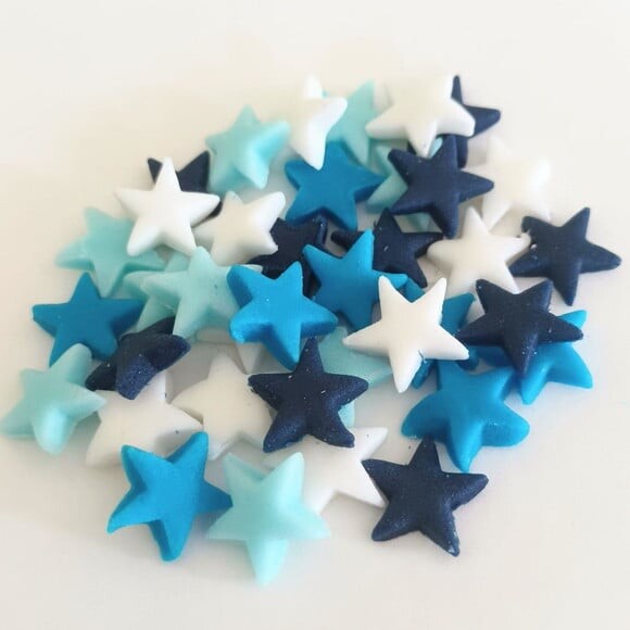 Mix 40 Mini Confeitos de Açúcar Estrelas