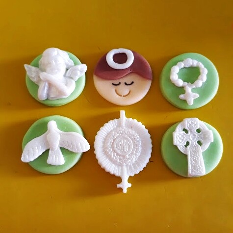 Confeitos de Açúcar 3cm Batizado Menino