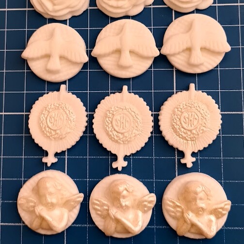 Confeitos de Açúcar 3cm Batizado Menina