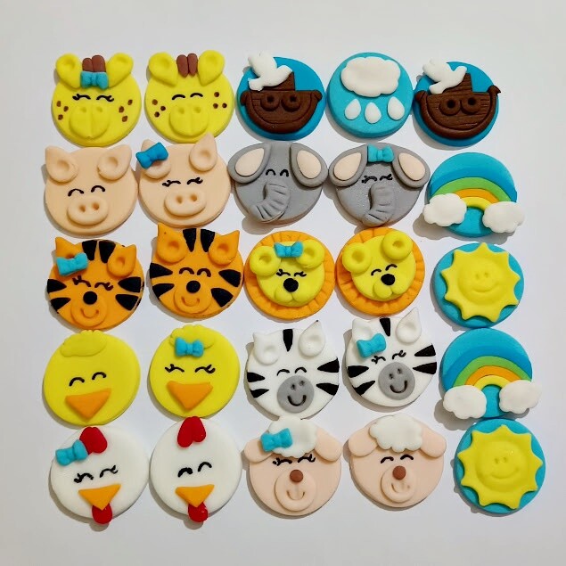 Confeitos de açúcar 3cm Arca de Noé