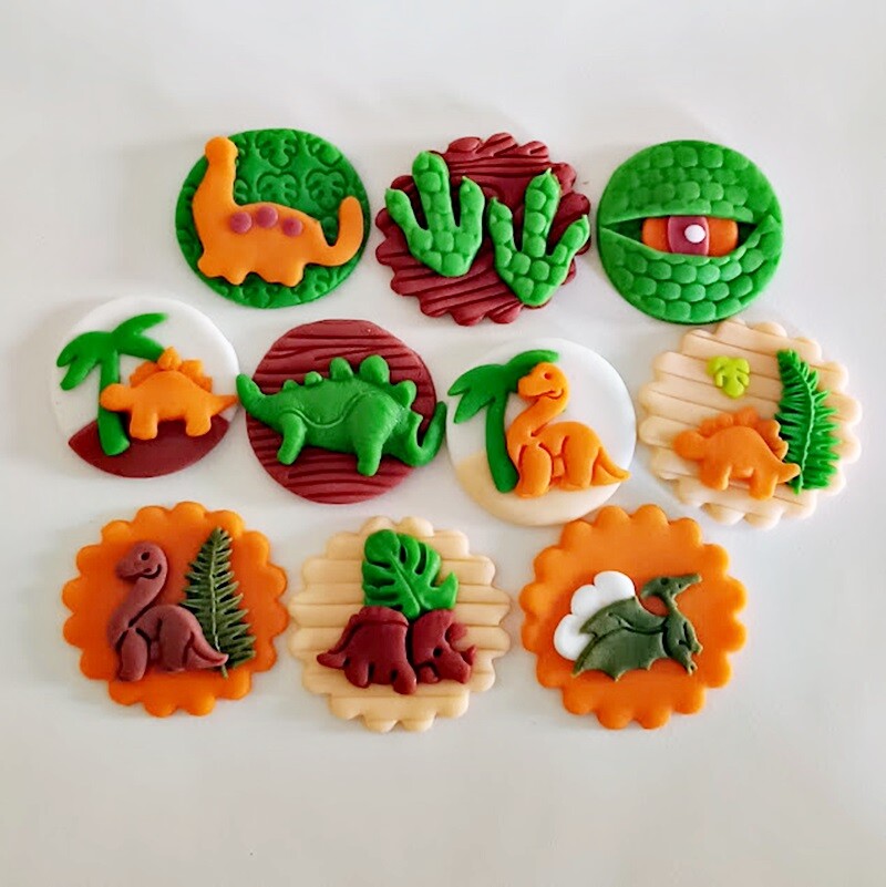 Confeitos de Açúcar 5cm Dinossauros