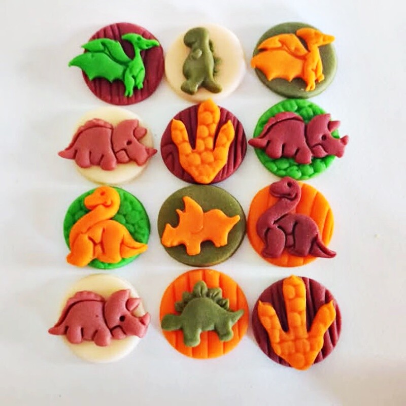 Confeitos de Açúcar 3cm Dinossauros