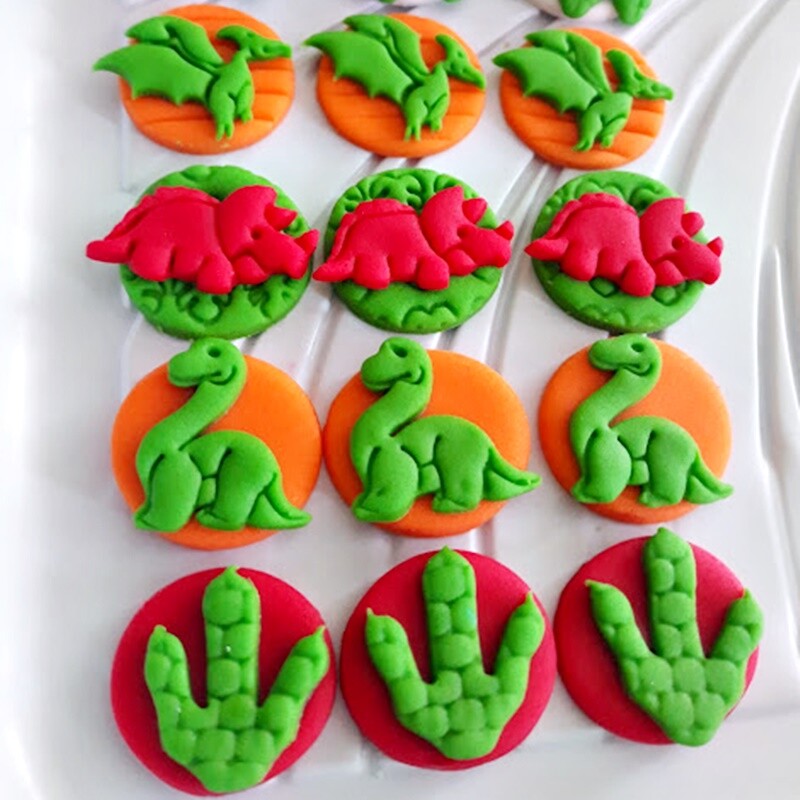 Confeitos de Açúcar 3cm Dinossauros
