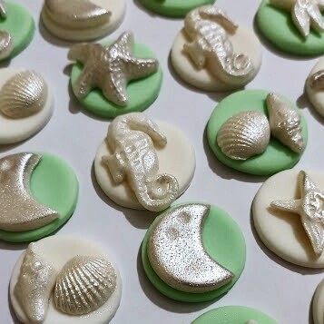 Confeitos de açúcar 3cm Iemanjá Sereia