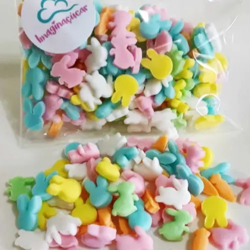 100 Micro Confeitos de Açúcar Páscoa para Chocolates