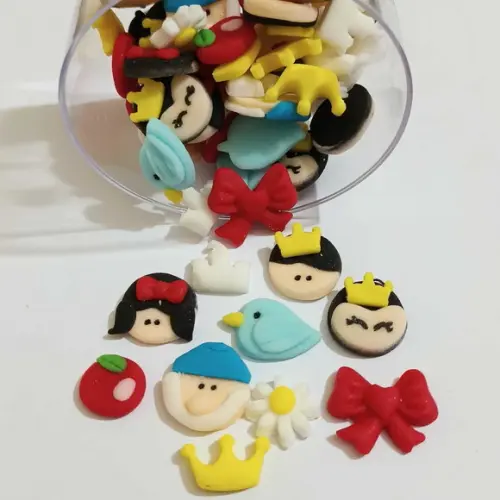 40 Mini Confeitos de Açúcar Branca de Neve