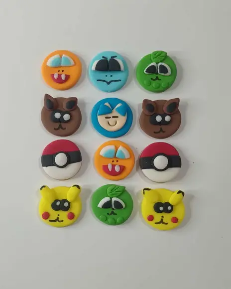 20 Apliques de Açúcar 3cm Poquemon para Decorar Doces