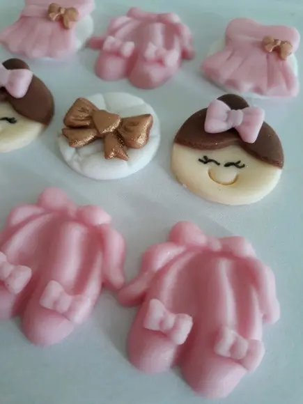 10 Apliques 3 cm para Doces Bailarina