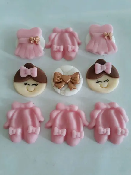 10 Apliques 3 cm para Doces Bailarina