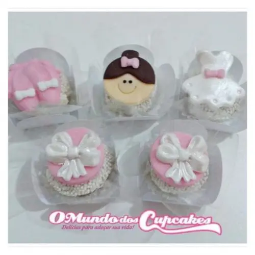 10 Apliques 3 cm para Doces Bailarina
