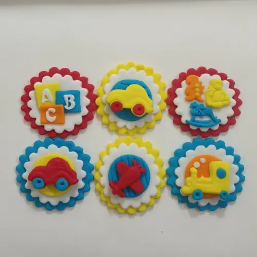 10 Apliques 5cm Brinquedos Meios de Transporte