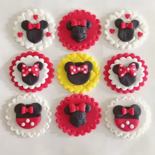 10 Apliques 5cm Para Pirulitos Minnie