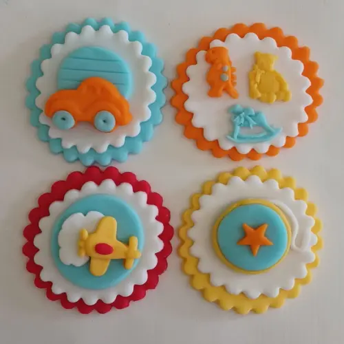 10 Apliques 6cm Brinquedos para Cupcakes
