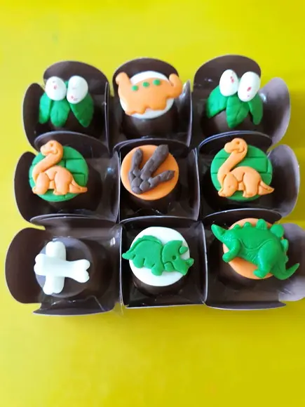 10 Apliques Açúcar para Doces Dinossauros