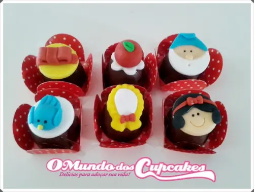 10 apliques de açúcar 3cm Branca de Neve