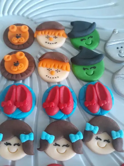 10 Apliques de açúcar 3cm para Doces Magico de Oz