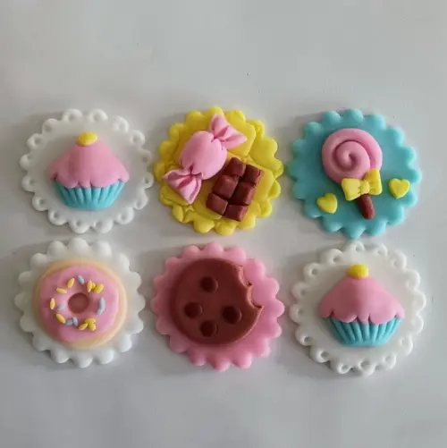10 Apliques de Açúcar 4cm Confeitaria