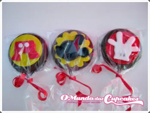 10 Apliques de açúcar 5 cm Mickey