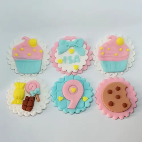 10 Apliques de Açúcar 5cm Confeitaria