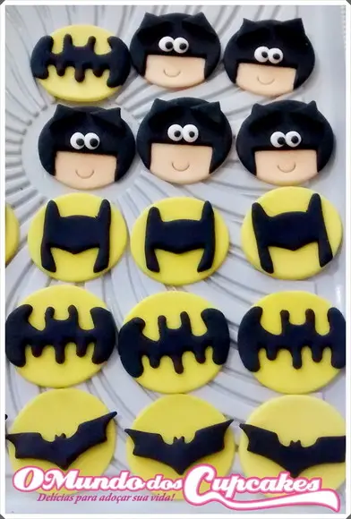 10 apliques de açúcar 5cm para pirulitos Batman