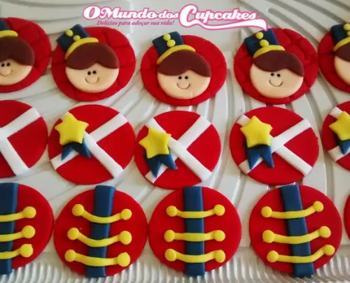 10 Apliques de açúcar 5cm para Pirulitos Soldadinho