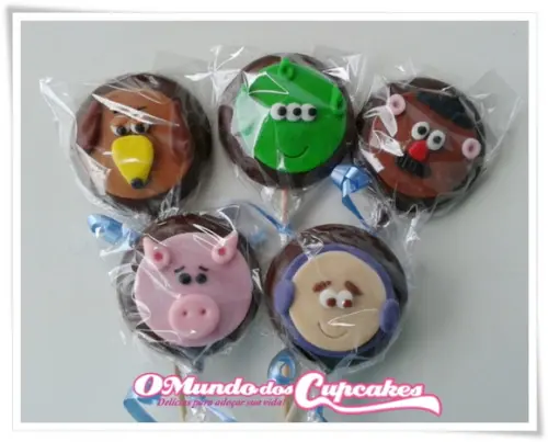 10 Apliques de açúcar 5cm Toy Story pirulitos