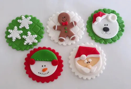 10 Apliques De Açúcar 6cm Natal