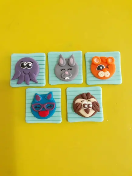 10 Apliques de açúcar Bolofofos 5x5cm