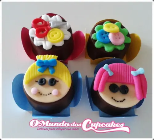 10 Apliques de açúcar Cupcakes 6cm Lalaloopsy