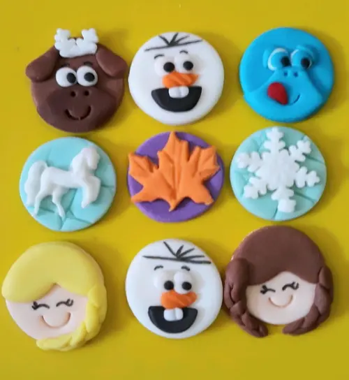 10 Apliques de açúcar Frozen 2