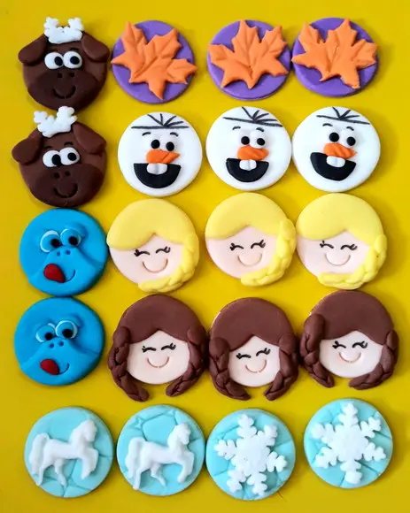 10 Apliques de açúcar Frozen 2