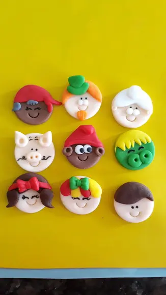 10 Apliques de açúcar para doces 3 cm Sitio