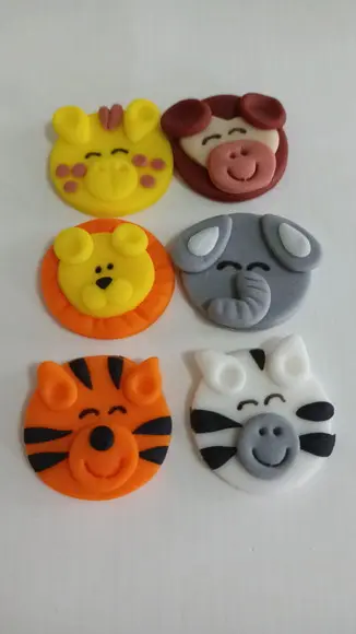 10 Apliques de açúcar para doces Safari