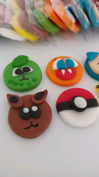 10 Apliques de açúcar para doces Pokemon
