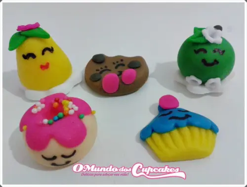 10 apliques de açúcar para doces Shopkins