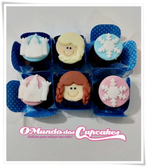 10 Apliques de açúcar para Docinhos 3 cm Frozen
