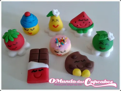 10 apliques de açúcar para doces Shopkins