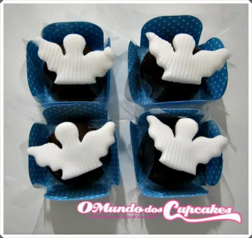 10 apliques de açúcar para docinhos Batizado 3 cm