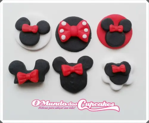 10 apliques de açúcar para Docinhos Minnie