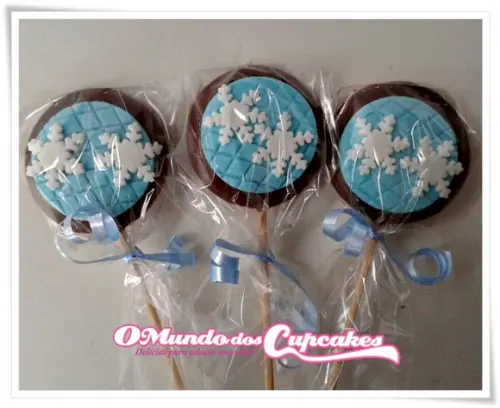 10 Apliques de açúcar para Pirulitos 5 cm Frozen