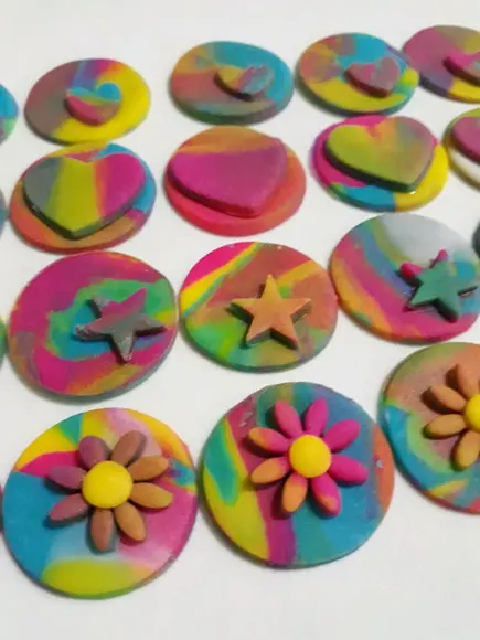 10 Apliques de açúcar Tie Dye