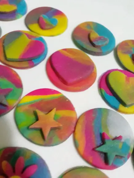 10 Apliques de açúcar Tie Dye