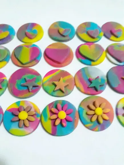 10 Apliques de açúcar Tie Dye