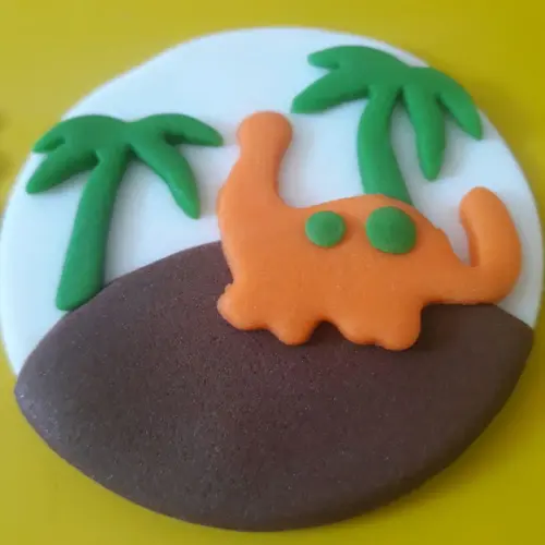 10 Apliques de açúcar Topo Cupcakes Dinossauros