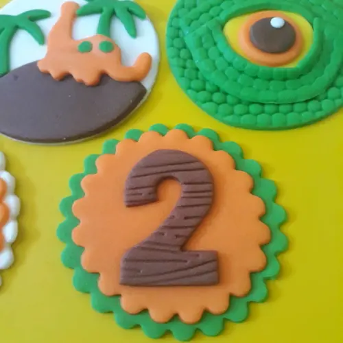 10 Apliques de açúcar Topo Cupcakes Dinossauros