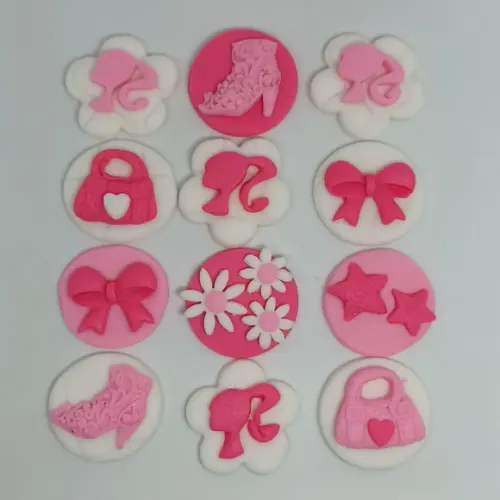 10 Apliques para Doces Barbie 3cm