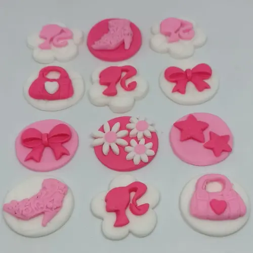 10 Apliques para Doces Barbie 3cm